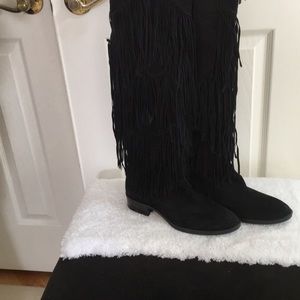 Sam Edelman Black Fringe boots